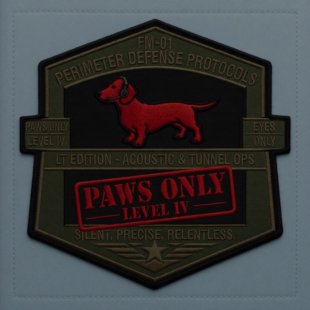 Burrow facility schematic &mdash; stylized PAWS ONLY map graphic