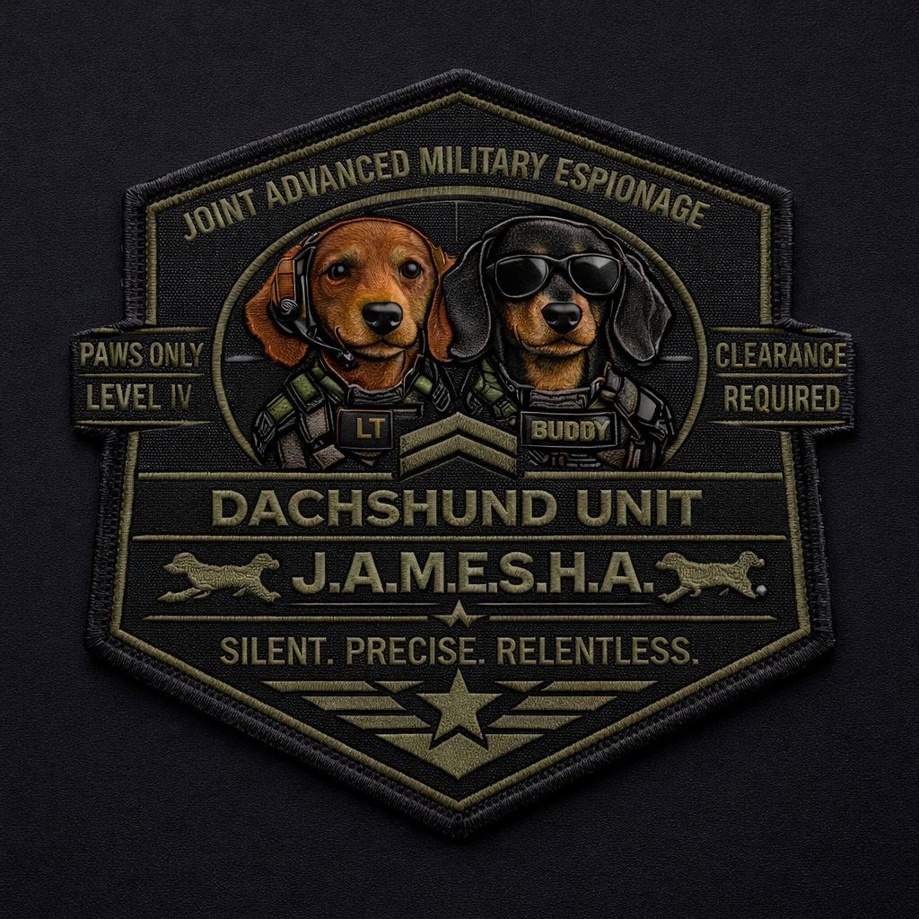 PAWS ONLY Dachshund Unit patch &mdash; LT & Buddy